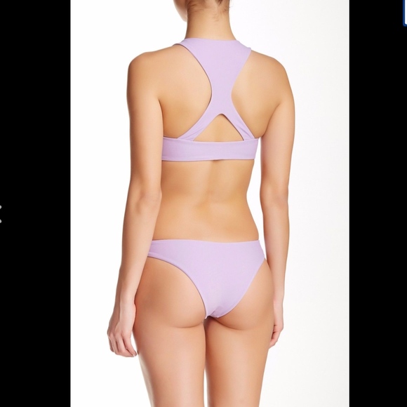 NEW $218 MIKOH Osaka Cutout‎ One-Piece Swimsuit in Taro Lilac [SZ Medium ] - Picture 4 of 8
